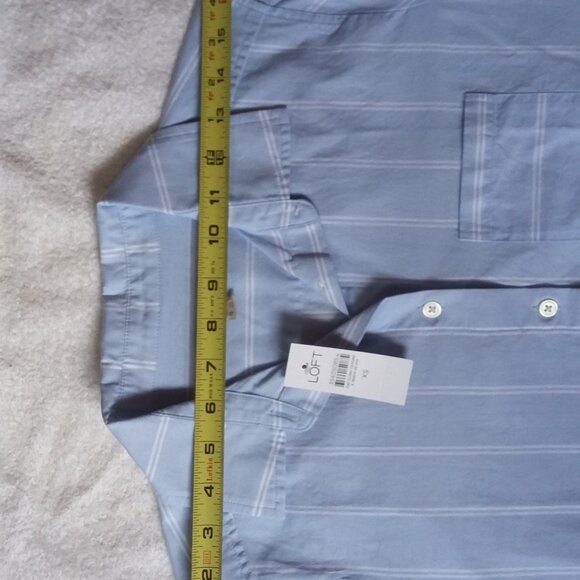 New LOFT Striped Relaxed Everyday Shirt XS - Picture 6 of 10